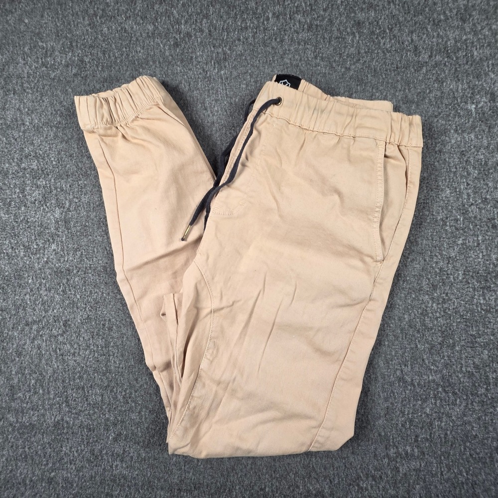 Zanerobe Sureshot Jogger Pants Mens 34 Tan Khaki Cotton Stretch Tapered Cuffs
